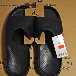 Jordan Black Slide Sandals Minimalist Design